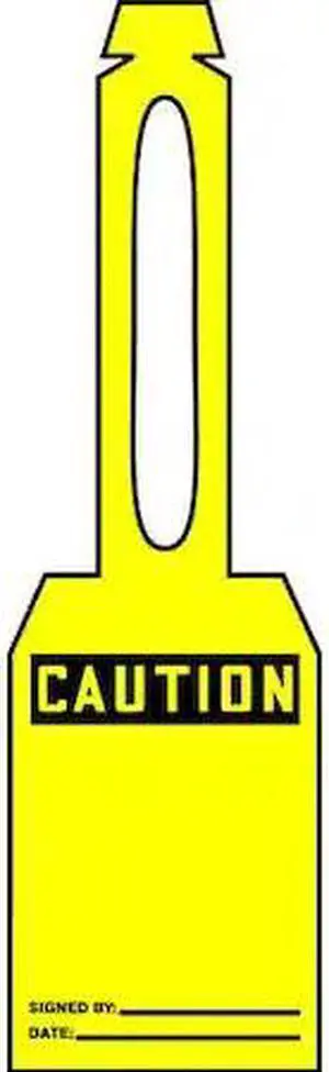 ACCUFORM TAL325 Caution Tag, General Safety, Plastic, 5 1/4 in H x 3 1/4 in W,