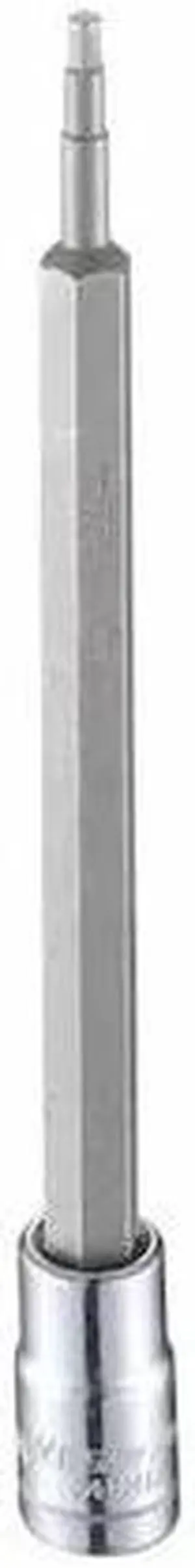 WESTWARD 54TM17 1/4 in Drive Hex Socket Bit Metric 2.5 mm Tip, 4 3/4 in L