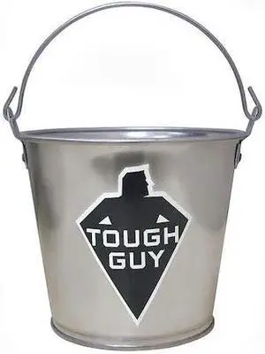 ZORO SELECT 32XE84 1/2 gal Round Bucket, 6 in Dia, Silver, Galvanized Steel