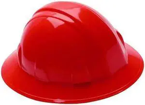CONDOR 52LD08 Full Brim Hard Hat, Type 1, Class E, Ratchet (4-Point), Red