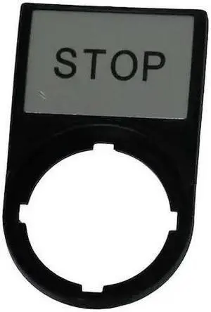 EATON M22S-ST-GB0 Legend Plate,Rectangular,Black