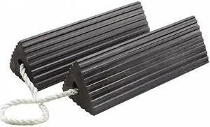 CHECKERS RC5518-P Wheel Chock,12" D,6" H,18" W,Black,PR