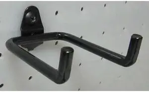 ZORO SELECT 5TPG6 Double Rod Pegboard Hook for 1/4 in Hole & 1 in Spacing, 3 in