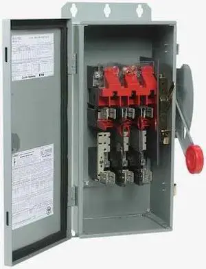 Eaton DH362FRK Safety Switch, 60A, 3P, 600VAC/250VDC, Type DH, Fusible, NEMA 3R