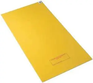CONDOR 6GPY7 Tacky Mat,Yellow,18 x 36 In,PK4