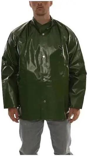 TINGLEY J22258 Rain Jacket,S,Grn,Unisex,0.25mm Thick