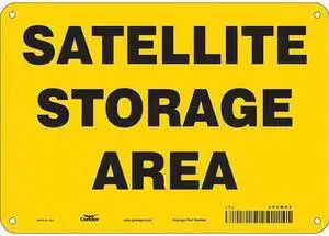 CONDOR 485M92 Safety Sign, 7 in Height, 10 in Width, Aluminum, Vertical