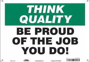CONDOR 475J14 Safety Sign, 10 in Height, 14 in Width, Aluminum, Horizontal