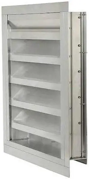 DAYTON 20UA75 Intake Louver,Fixed, Drainable,36H x 54W