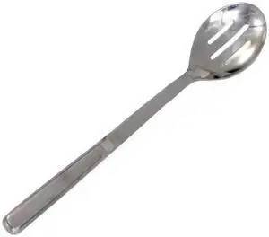 CRESTWARE BUF3 Slotted Spoon,Stainless Steel,12 in. L