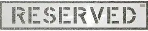 C.H. HANSON 70040 Stencil,Reserved,6 x 4 In.