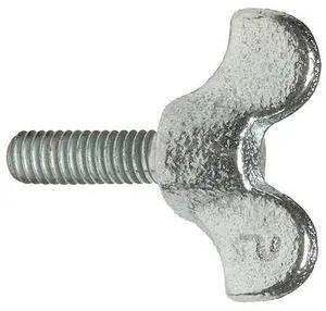 ZORO SELECT 1-CDP-10-17- Thumb Screw, 1/4"-20 Thread Size, Wing, Zinc Plated