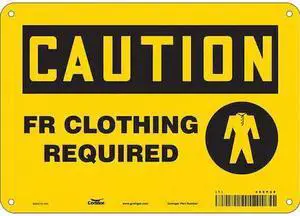 CONDOR 466P98 Safety Sign, 7 in Height, 10 in Width, Aluminum, Vertical