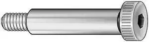 ZORO SELECT SBIA0620600USA-010BX Shoulder Screw, 1/2"-13 Thr Sz, 3/4 in Thr Lg,