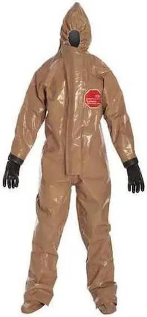 DUPONT RC128TTNXL000100 Respirator Fit Hood. Attached Gloves, Butyl mil spec.