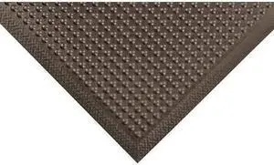 NOTRAX 447S0023BL Black Antifatigue Mat 2 ft W x 3 ft L, 3/8 in, Rubber