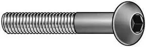 ZORO SELECT MPB3437 #10-32 Socket Head Cap Screw, Button, Chrome Plated Alloy ZORO SELECT MPB3437 #10-32 Socket Head Cap Screw, Button, Chrome Plated Alloy