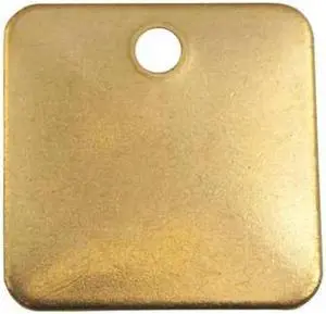 C.H. HANSON 42452 Blk Tag,1-1/2 x 1-1/2 In,Brs,Sq,PK25