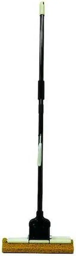 TOUGH GUY 1TTY9 Sponge Wet Mop, 20 oz Dry Wt, Screw On Connection, Black/Yellow