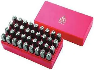 ZORO SELECT 1F111 Letter and Number Set,1/8 In. H,Steel