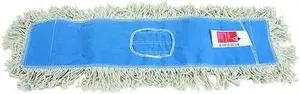 TOUGH GUY 1TZD2 48 in L Dust Mop, Slide On Connection, Cut-End, Blue/White,