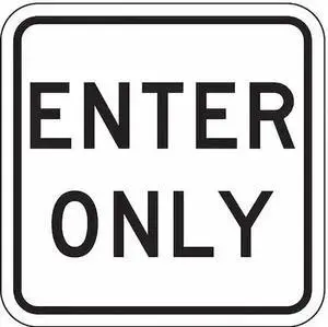 LYLE LR7-67-18DA Enter Sign For Parking Lots, 18 in H, 18 in W, Aluminum,