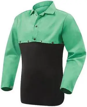 STEINER 1032-4X Flame-Resistant Cape Sleeve, Cotton, 11 in Length, Green, Snap