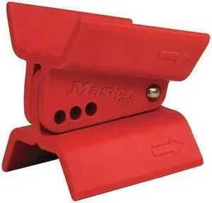 MASTER LOCK S3920 Butterfly Valve Lockout,Universal,Red