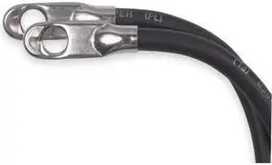 ROAD POWER SS45-4 Battery Cable with Lugs,Black,4AWG,45 In