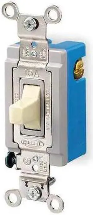 HUBBELL WIRING DEVICE-KELLEMS HBL1556I Wall Switch,120/277V,15A,3-Position