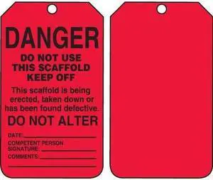 ACCUFORM TSS101CTP Danger Tag,5-3/4 x 3-1/4,PK25