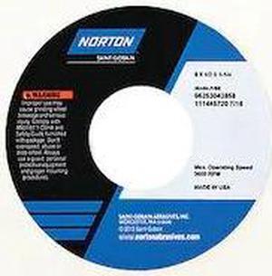 NORTON ABRASIVES 66253043757 Grinding Wheel,T1,8x1/2x1.25,AO,60G,PK5