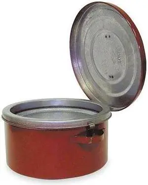 EAGLE MFG B602 Bench Can,1/2 Gal.,Galvanized Steel,Red