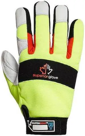 SUPERIOR GLOVE MXGKGHV-3XL Leather Gloves, Goatskin, Shirred Slip-On Cuff, Wing