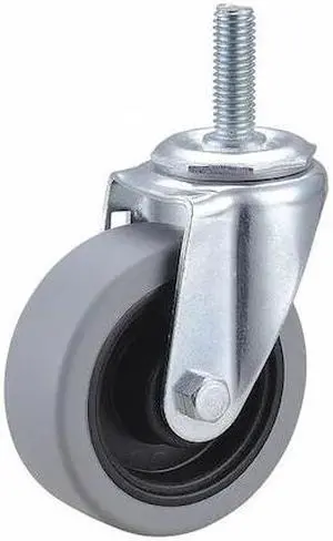 ZORO SELECT 32J830 Swivel Stem Caster,PolyU,3-1/2 in,250 lb