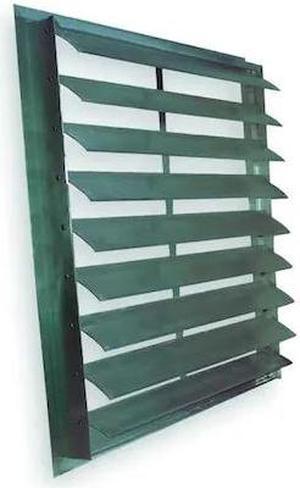 DAYTON 4FZH8 30 in 33"H-W 6.5"L Extrd Alu Backdraft Dampr, 30-1/2 in x 30-1/2