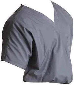 SCRUB ZONE 71221 Scrub Shirt,L,Gray,Unisex
