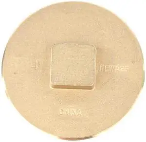 ZORO SELECT BPR400 Brass Raised Square Plug, Socket