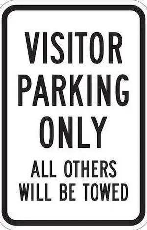 LYLE T1-1045-HI_12x18 Visitor Parking Sign,18" x 12, T1-1045-HI_12x18