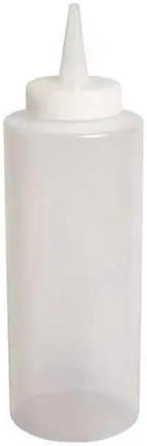 CRESTWARE SB08C Squeeze Bottle,Clear,8 oz.,PK12