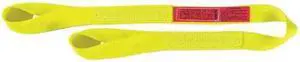 LIFT-ALL EE1602NTX2 Web Sling, Type 4, 2 ft L, 2 in W, Nylon, Yellow