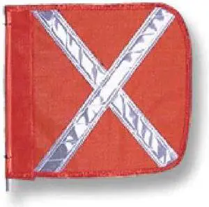 CHECKERS INDUSTRIAL PROD INC FS9025-16-O HD Flag,Reflexite X,16x16 In, Orange