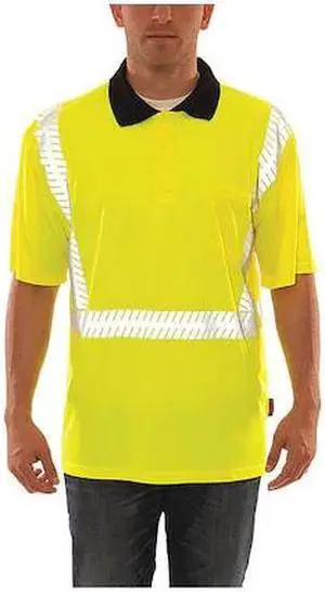 TINGLEY S74022 Men's Polo Shirt, Polyester, Pullover Closure, L