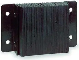 ZORO SELECT 5W823 Dock Bumper,10x4-1/2x10-3/4 In.,Rubber