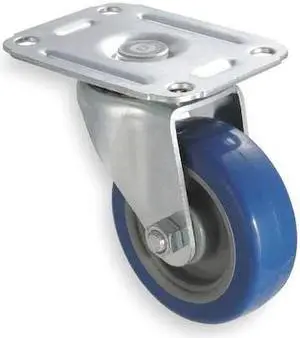 ZORO SELECT 1UHN3 Swivel Plate Caster,Poly,3 in.,125 lb.,D