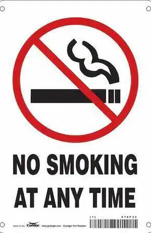 CONDOR 474F32 Safety Sign, 10" H, 7 in W,  Horizontal Rectangle, English, 474F32