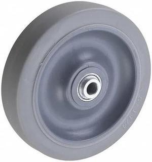 ZORO SELECT 5VT78 Caster Wheel, Gray, 70 Shore A, 3/8 in Bore, Bore Dia.: 25/64"