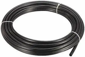 ZORO SELECT 2VDP2 Tubing,4mm OD 5/32" OD,Nylon,Blk,100Ft