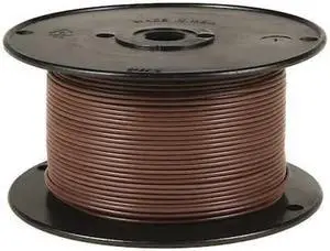 GROTE 87-7501 Primary Wire, GPT, 14 AWG, 1C C, Brown, PVC, Stranded, 60V, 500