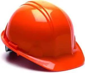 CONDOR 52LC89 Front Brim Hard Hat, Type 1, Class E, Pinlock (4-Point), Orange